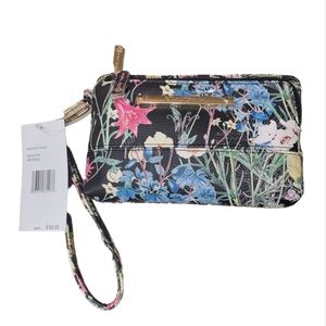 👜 NEW BETSEY JOHNSON Dark Floral Talli Wristlet/Clutches NWT